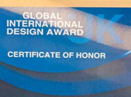 2025英國環球國際設計大獎榮譽證書